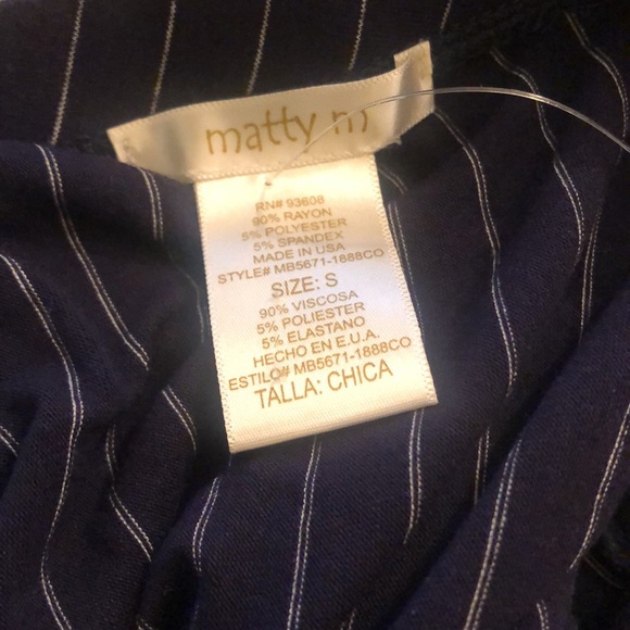 Super soft, comfy, and cute navy and white Matty M striped maxi skirt size Small - Picture 9 of 10